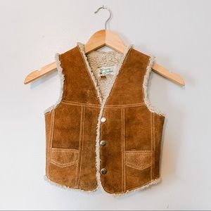 Childrens Vintage leather vest